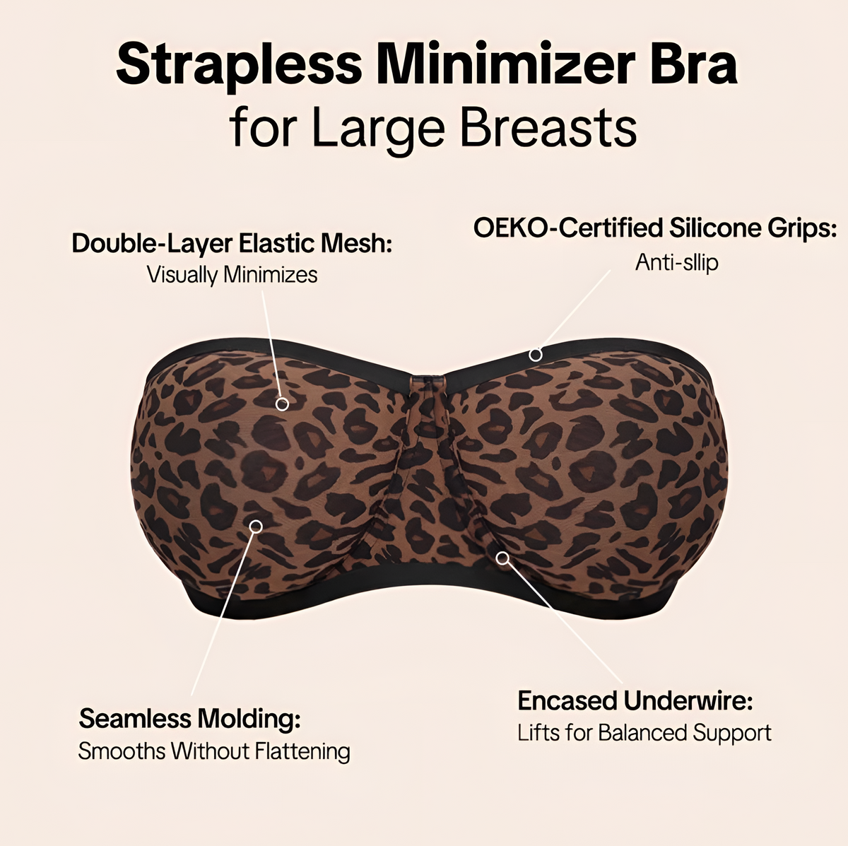 Convertible Strapless Minimizer Bra